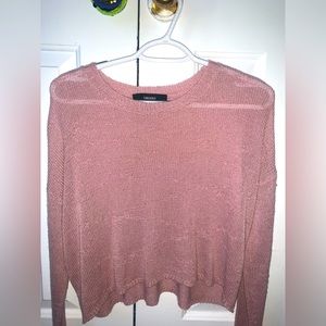 Pink long sleeve knit shirt